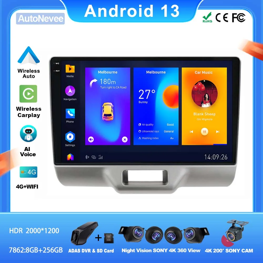 Android для Suzuki each Wagon 2016 - 2021 Автомобильный плеер Автомагнитола видео мультимедийная