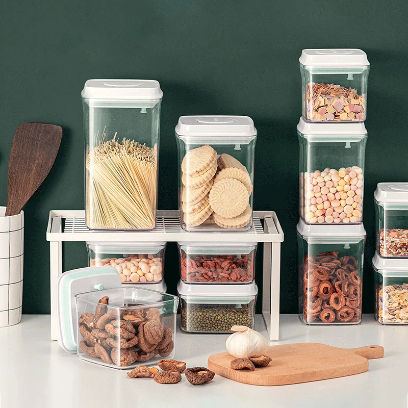 

Food Storage Airtight Container Fresh-keeping Moisture-proof Transparent Storage Jar Press-Lid Plastic Airtight Jar