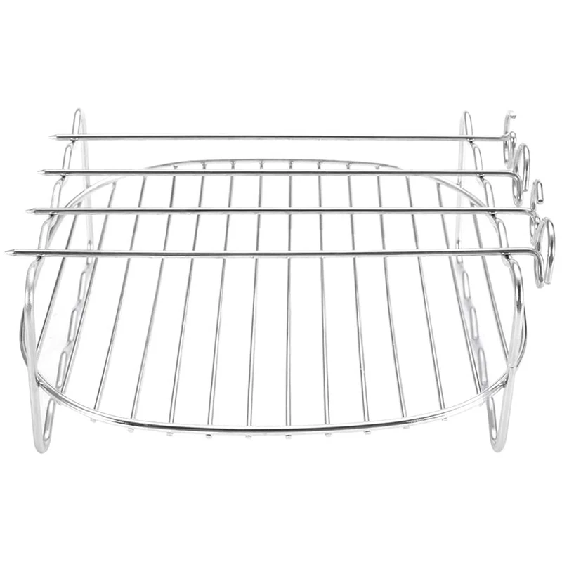 

Air Fryer Double Layer Rack, Multi-Purpose Air Fryer Rack, Metal Holder Air Fryer Accessories(7Inch,4Pins)