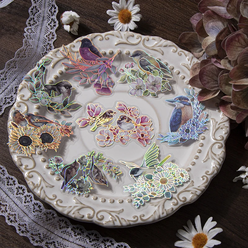 

30 шт., лазерные Серебряные наклейки, 128 х75 мм