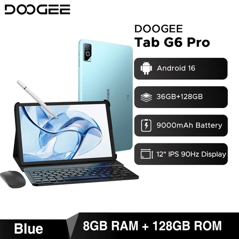Планшет Doogee Tab G6, 12", 8/128ГБ, Wi-Fi+4G, Android