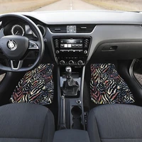colorful animal print abstract art car floor mats set front and back floor mats for car car accessories