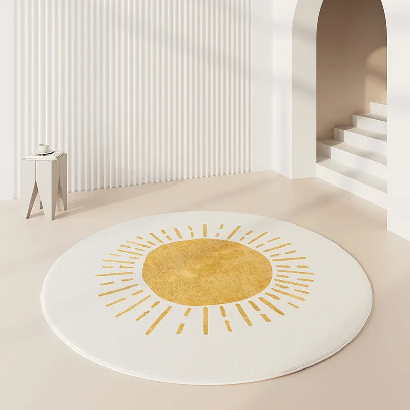 Ms29 ed Простой круглый ковер Прикроватное одеяло для спальни Коврик гардероба