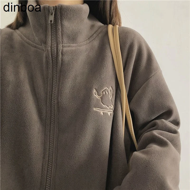 

Женская флисовая толстовка на молнии, с воротником-стойкой