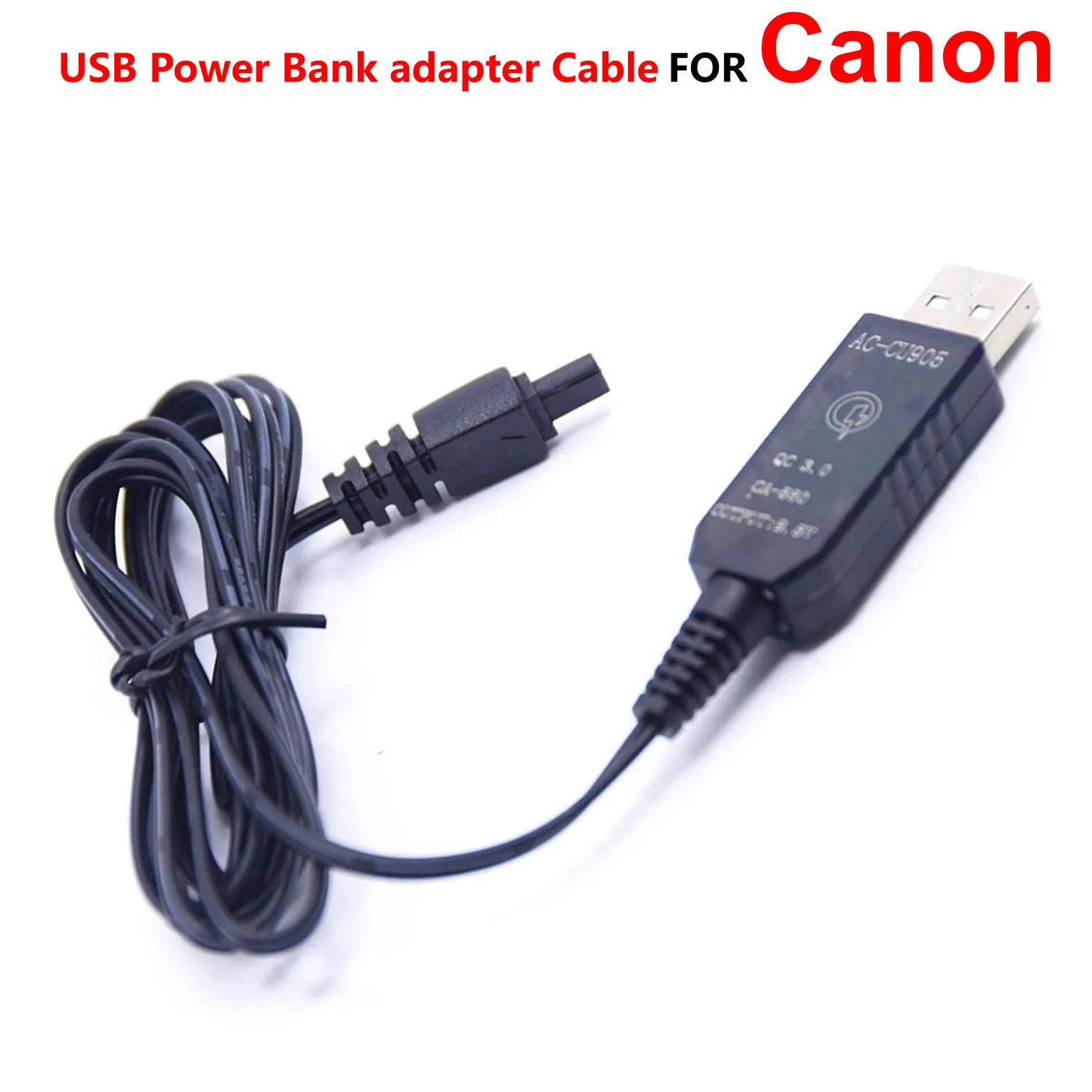 

USB Cable CA-560 CA560 QC3.0 QC4.0 Charger Power Bank For Canon Cameras ZR25MC ZR30MC ZR40 ZR40MC ZR45MC ZR50MC Pi MV30 MV30i