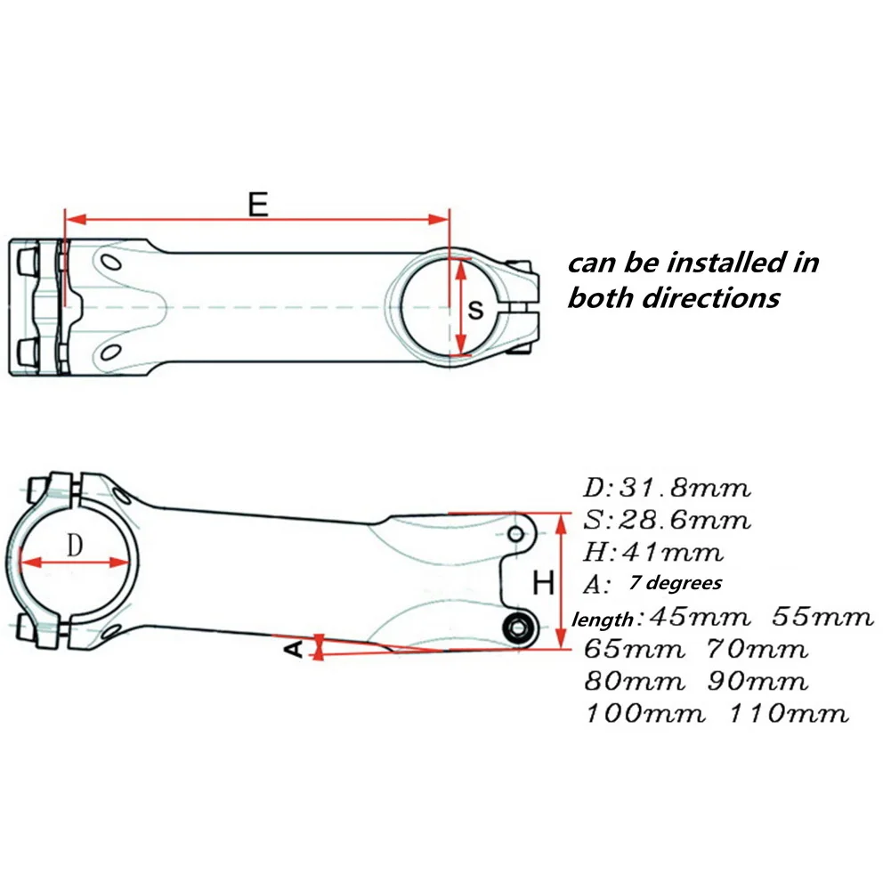 Вынос велосипеда MTB 31 8*45/55/65/70/80/90/100/110 мм с коротким выносомДеталь