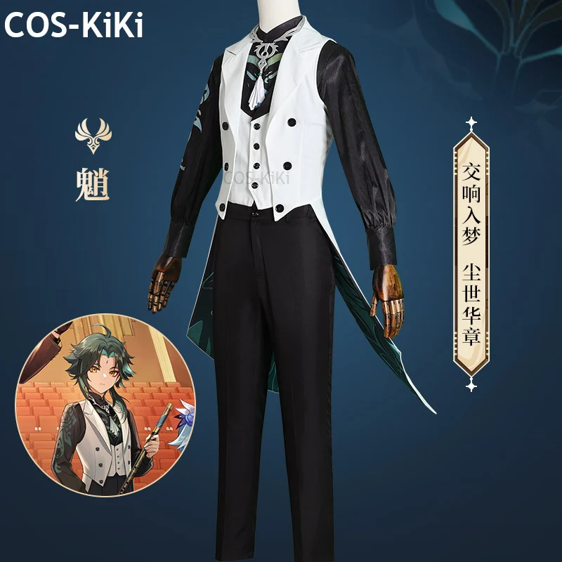 Костюм COS-KiKi Genshin Impact Xiao для концертных игр великолепный красивый костюм косплея