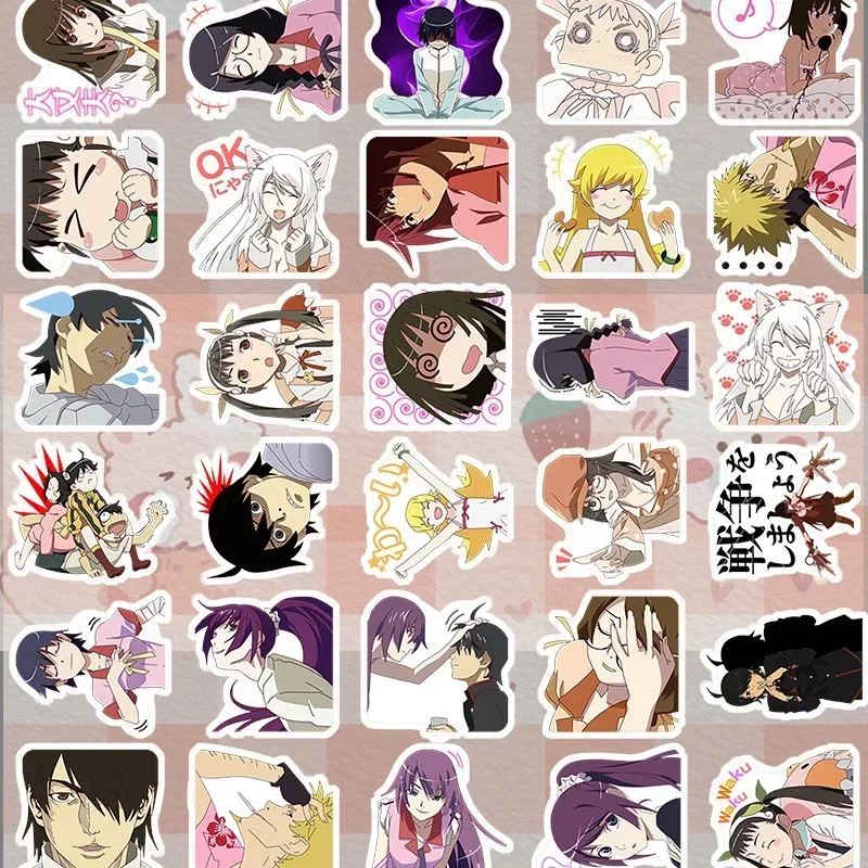 Наклейки Bakemonogatari аниме-стикеры Hachikuji Mayoi Araragi Koyomi Nisemonogatari милые декоративные