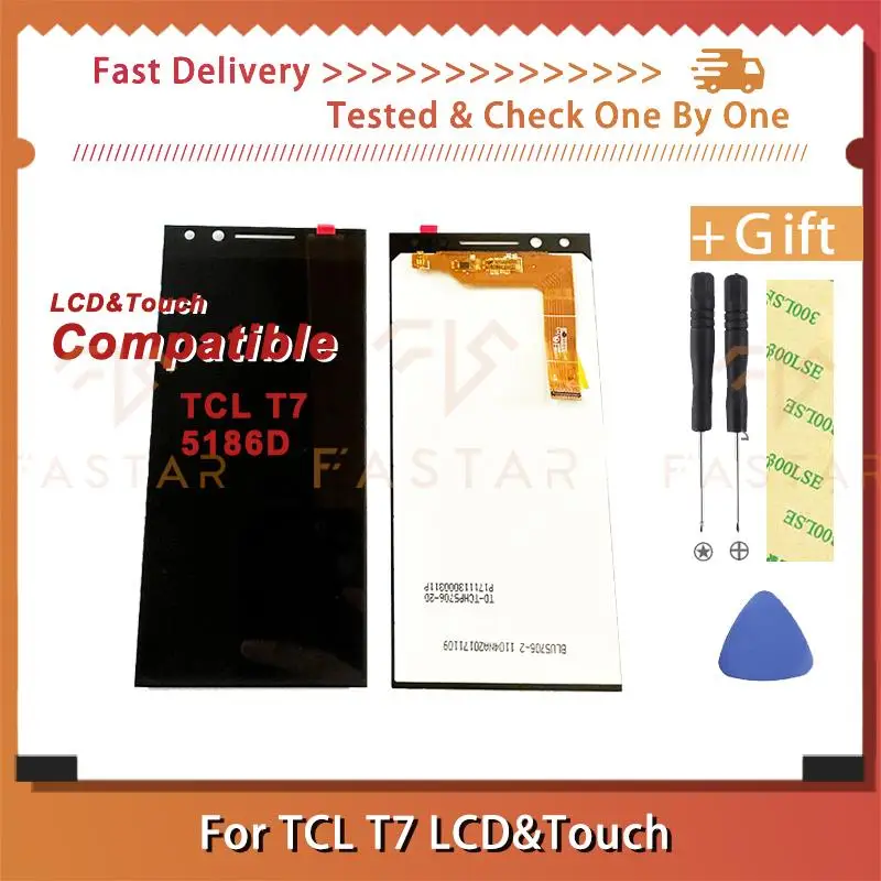 

ЖК-дисплей с сенсорным дигитайзером в сборе для TCL T7 5186D, 5,7 дюйма