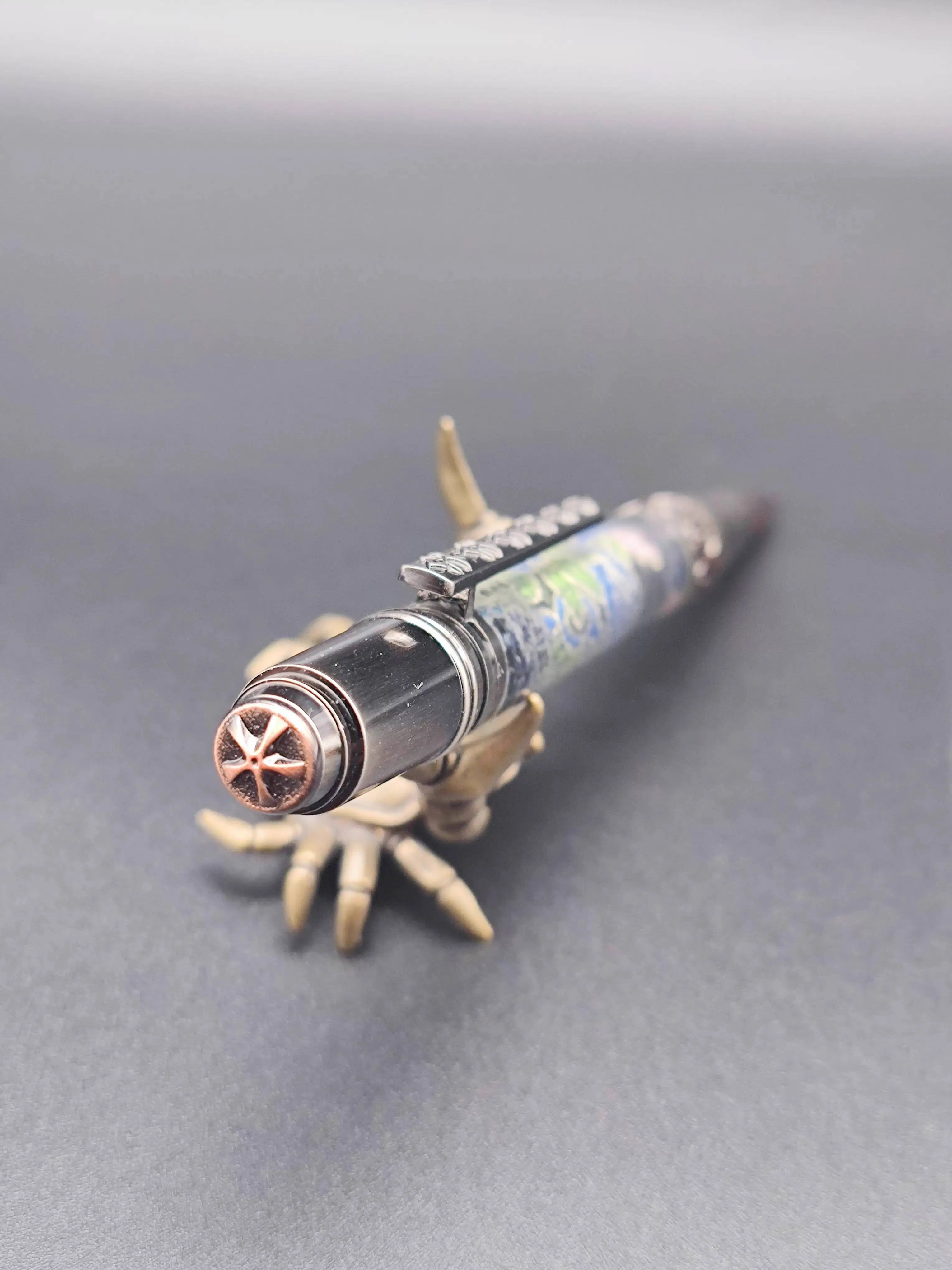 Фото Гелевая ручка Hot Wheels в китайском стиле, с ручкой из гонконгского шелка (сатина) и вращающимся стержнем, культурное достояние №5