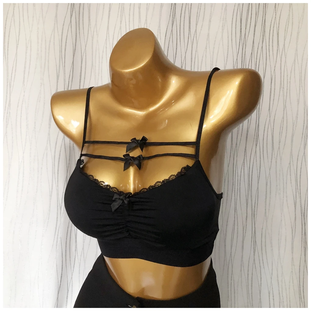 2024 New All-Match Inner wear Vest Elastic Scheming Design Sweet Small Backless Sling Tube Top