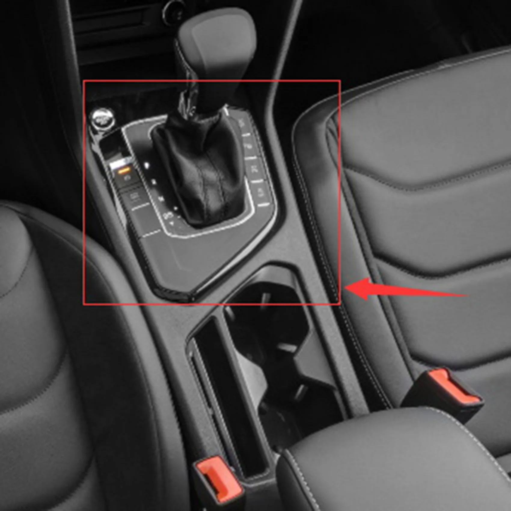 Центральная консоль из настоящего углеродного волокна отделка рамы для Tiguan 2017-2021