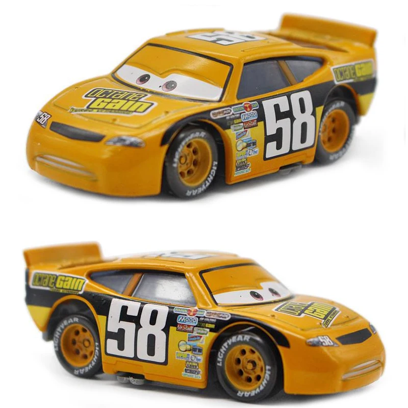 

Disney Pixar Car 3 Lightning McQueen Jackson Storm No. 58 Yellow Metal Alloy Model Racing Children's Puzzle Toy Collection Gift