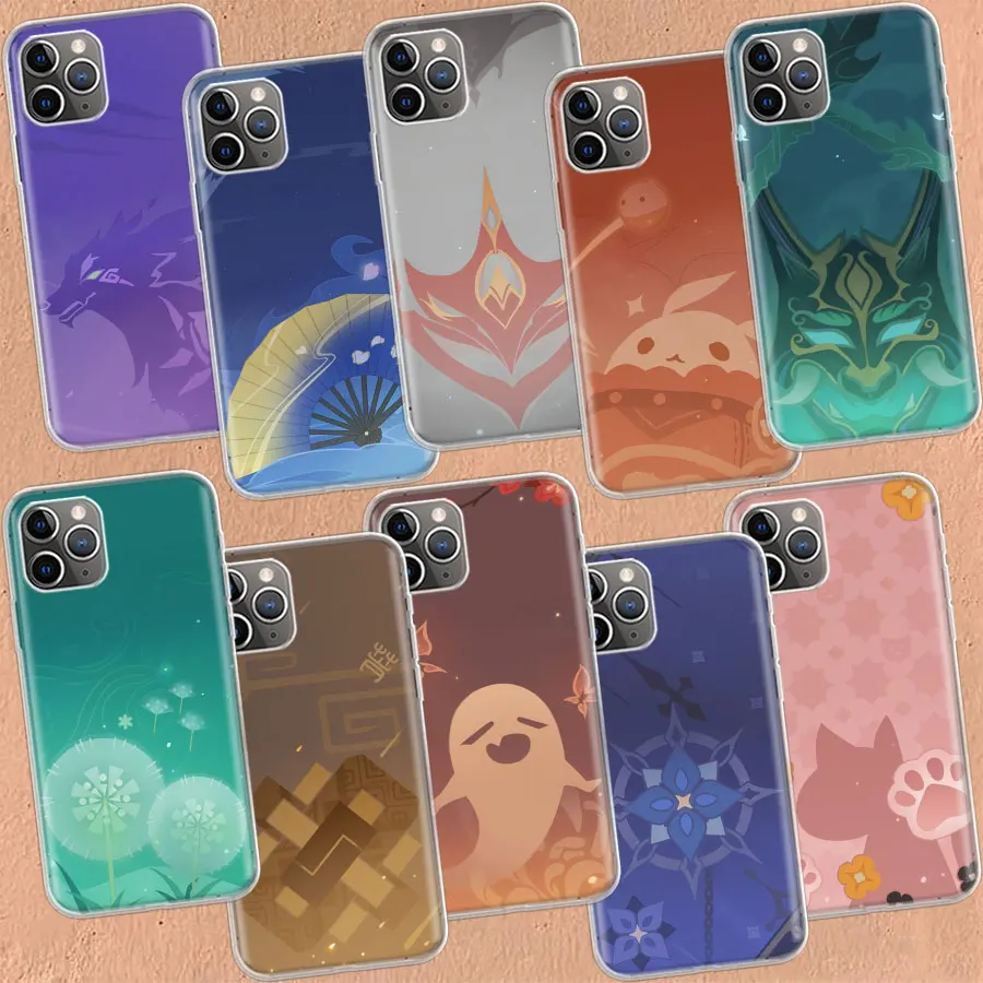 

Genshin Impact Icon Transparent Clear Phone Case For Apple Iphone 14 Pro Max 12 13 Mini 11 SE 2020 X XS XR 8 7 6 6S Plus 5 5S Co
