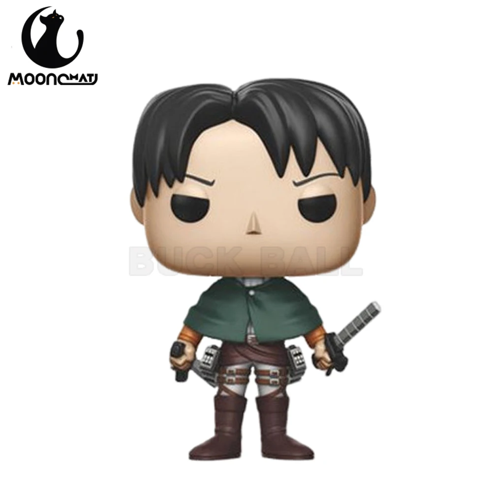 

10cm Attack On Titan Anime Figure Levi Ackerman Action Figurine PVC Statue Mini Model Kawaii Desktop Ornament Kids Birthday Gift