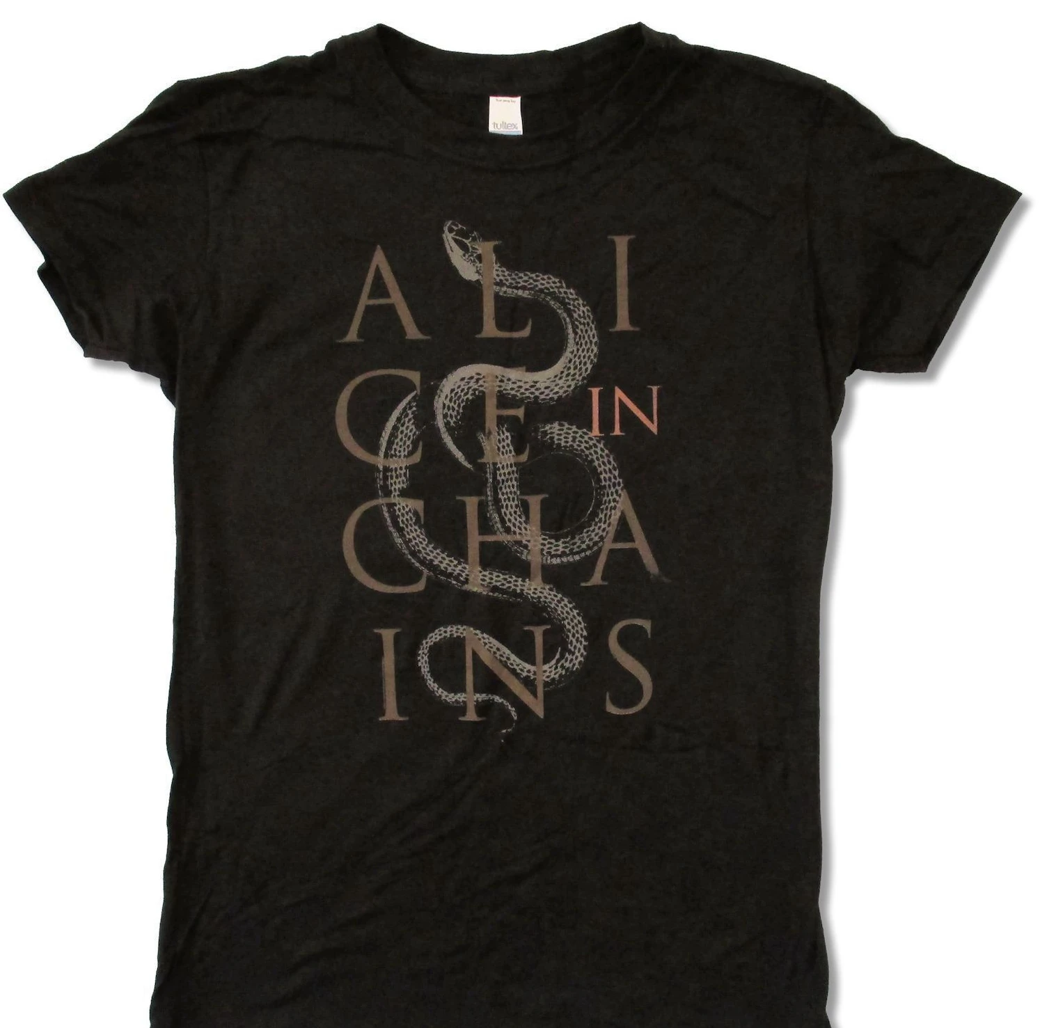 

Women'S Tee Alice In Chains Snake Serpent Stack Womens T-Shirt Authentic New S Xl Crew Neck T Shirts