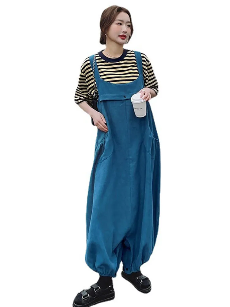 [EWQ] Модный милый и удобный Свободный комбинезон с широкими штанинами Женские