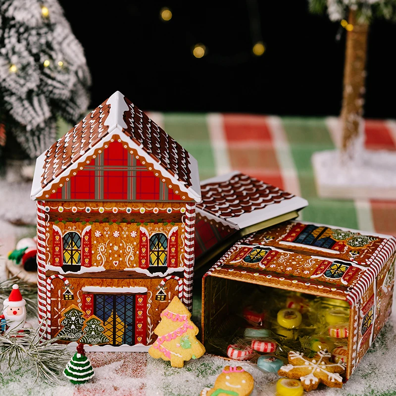 Kids Biscuit Candies Chocolates Gift Box Large Capacity Christmas Tin Box