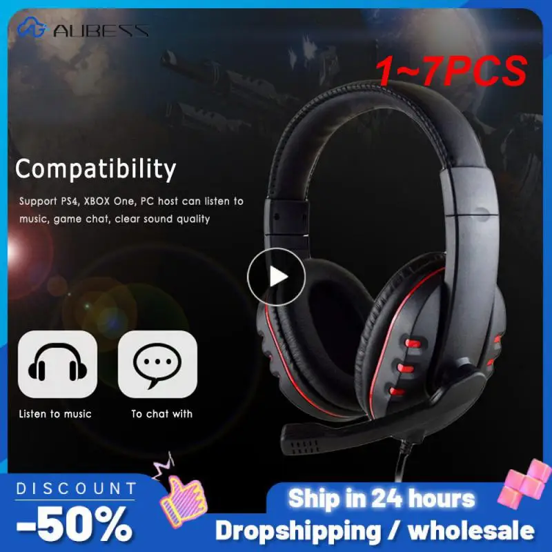 

Проводная игровая гарнитура 3,5 мм, игровые наушники с микрофоном и регулятором громкости, игровые наушники, гарнитура для ПК, 1 ~ 7 шт.