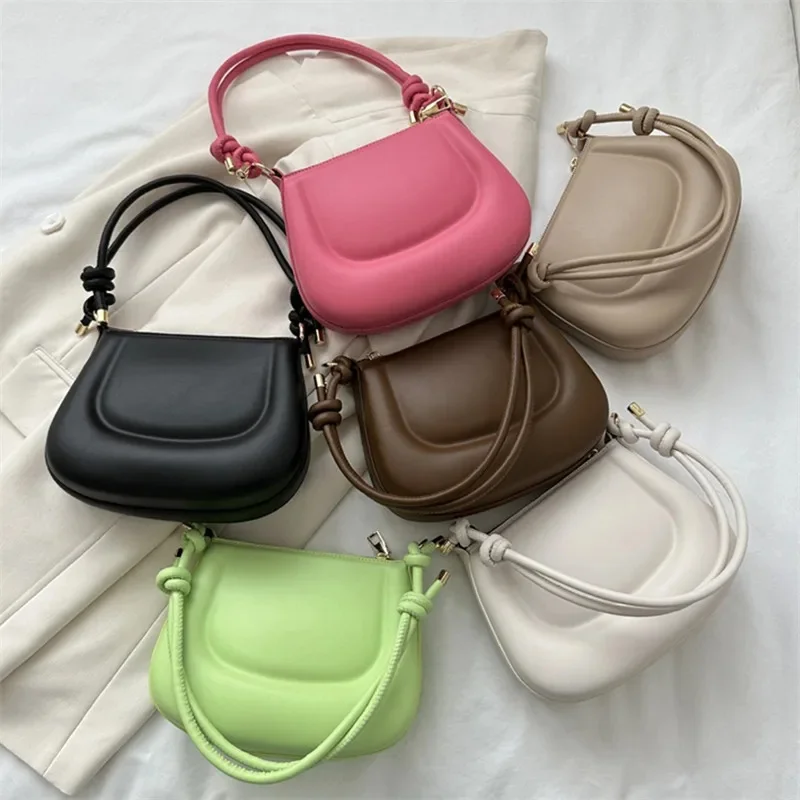 

Mini Handbags Women Saddle Bag White Handbag For Women Shoulder Bag For Women Summer New Fashion Handbags Leather Underarm Bag