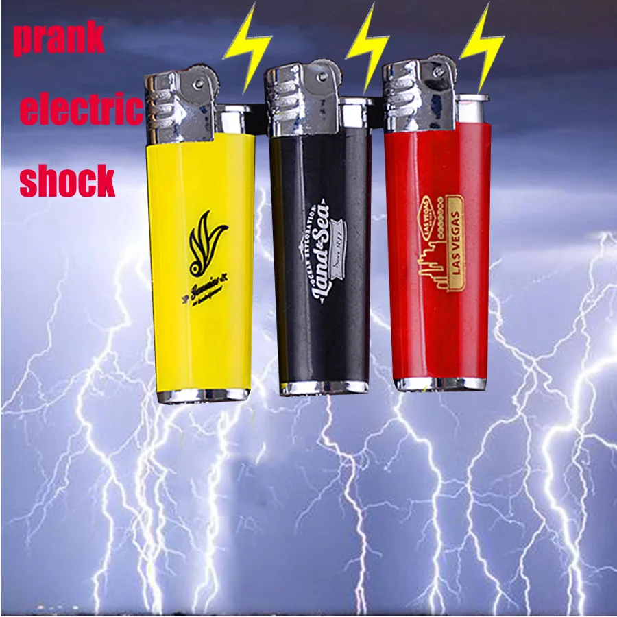 

Creative Tricky Electric Shock Lighter Shake Hands To Startle Toy Decompression Funny Green Fish Scalp Set Halloween Prank Gift