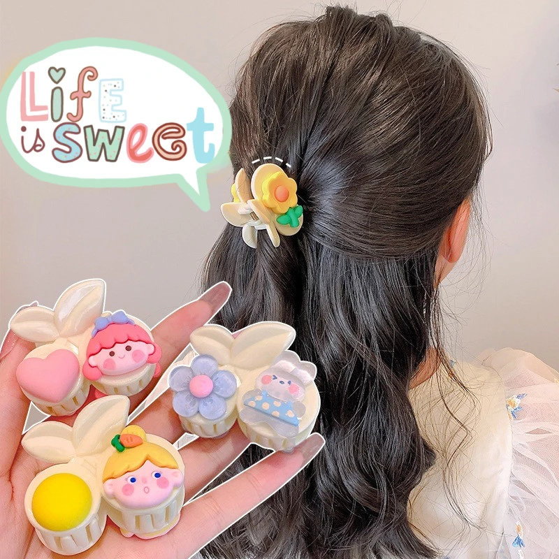 1 шт. мини-заколка для волос маленькой девочки милый мультяшный цветочный медведь