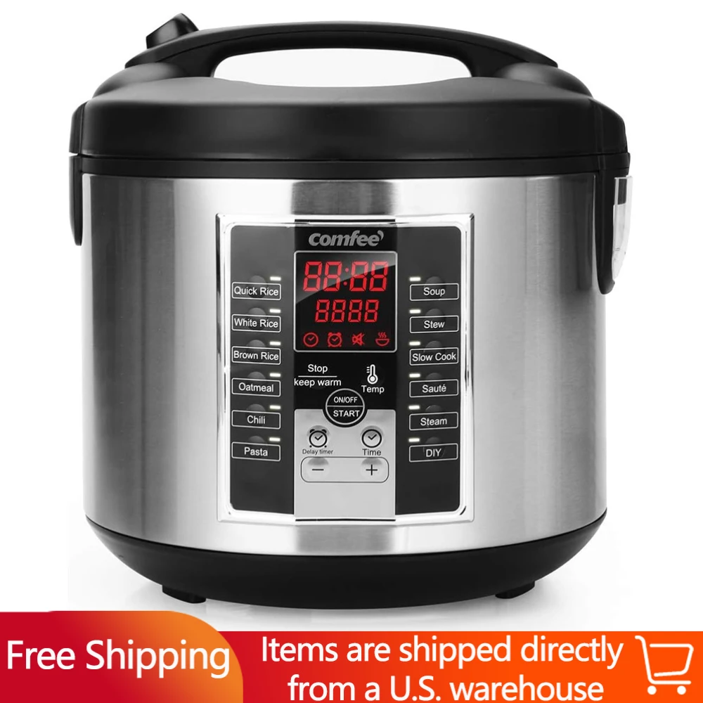 

Рисоварка, 10 чашек, неприготовленная соусница «все в одном» (12 цифровых программ для приготовления пищи) Мультиварка (кВт), пароварка большой емкости