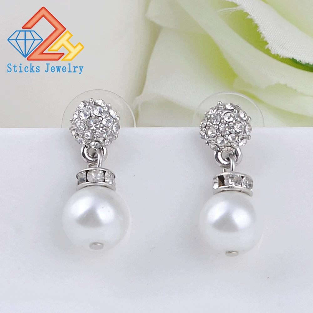 

Drop Earrings Fine Jewelry Female with Pearls Earrings Accessories STICKS