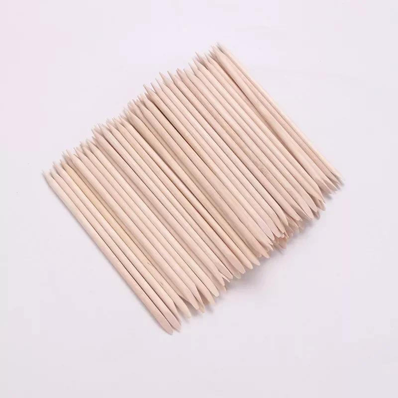

NEW2023 100pcs/set 50pcs/set Orange Women Lady Double End Nail Art Wood Stick Cuticle Pusher Remover Pedicure Manicure Tool Set