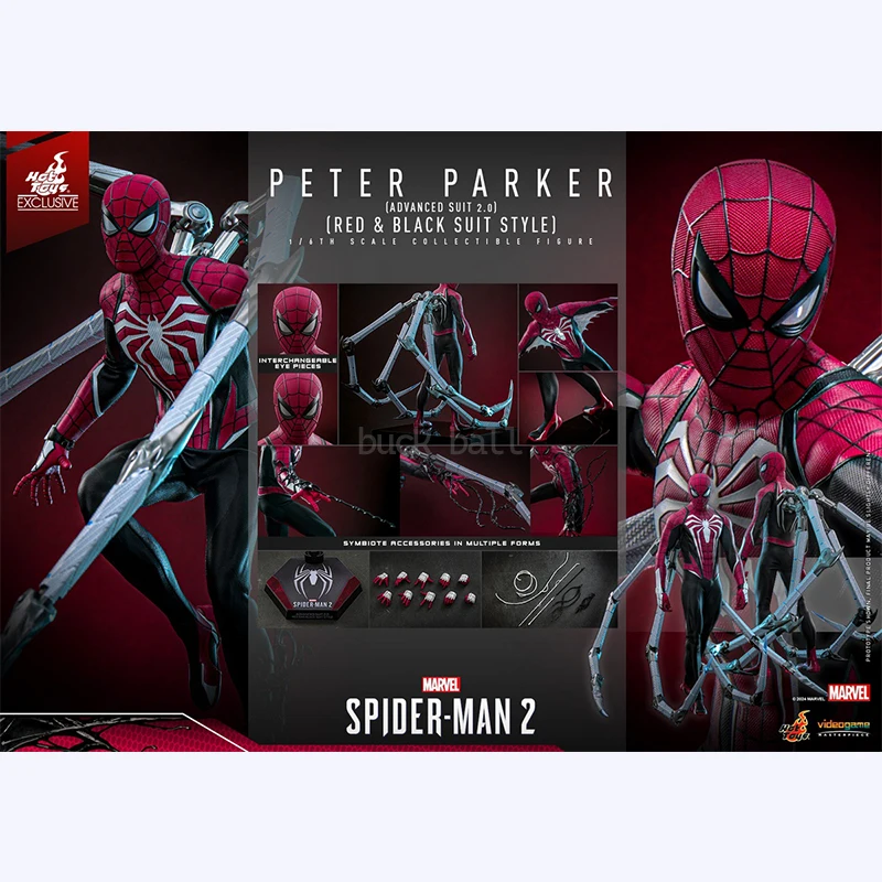 Горячие игрушки фигурка Человека-паука фигурки Ht Vgm66 красный черный боевой