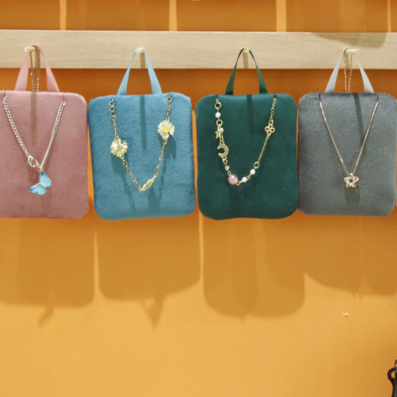 

5pcs Velvet Earrings Rings Holder Hangers Necklace Bracelet Jewelry Organizer Display Stand Storage Rack For Girls Women