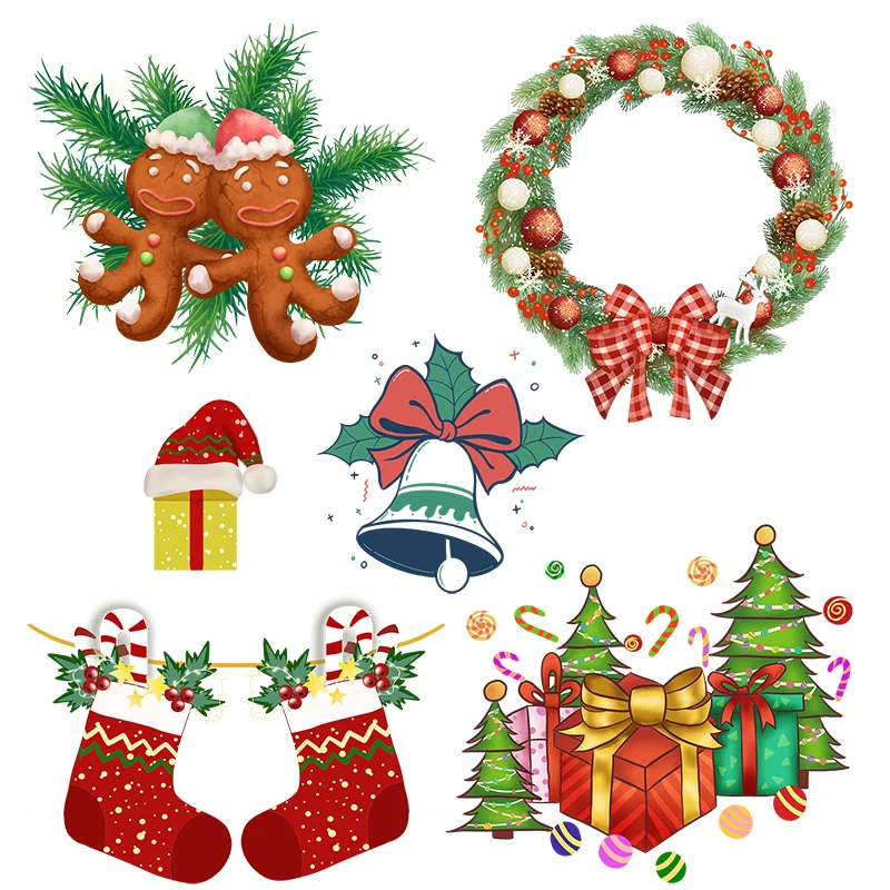 

QC582 Interesting Christmas Day Decoration Sticker Children's Place Lovely Decal