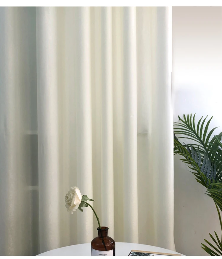 Современные роскошные белые затемняющие шторы для украшения окон однотонные