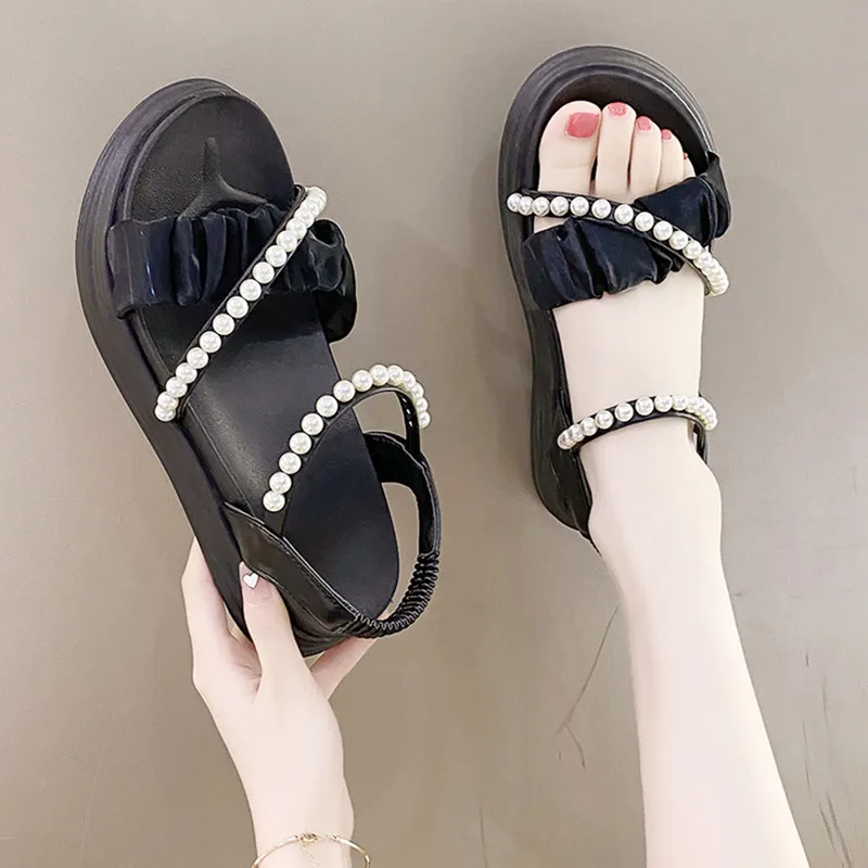 

Сандалии женские в римском стиле, простые универсальные тапочки, уличная модная удобная обувь на толстой подошве для девушек, лето 2022