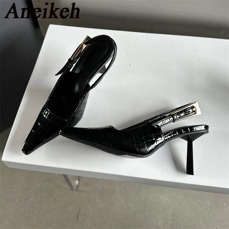 Сандалии Aneikeh женские на высоком каблуке пикантные босоножки с острым носком
