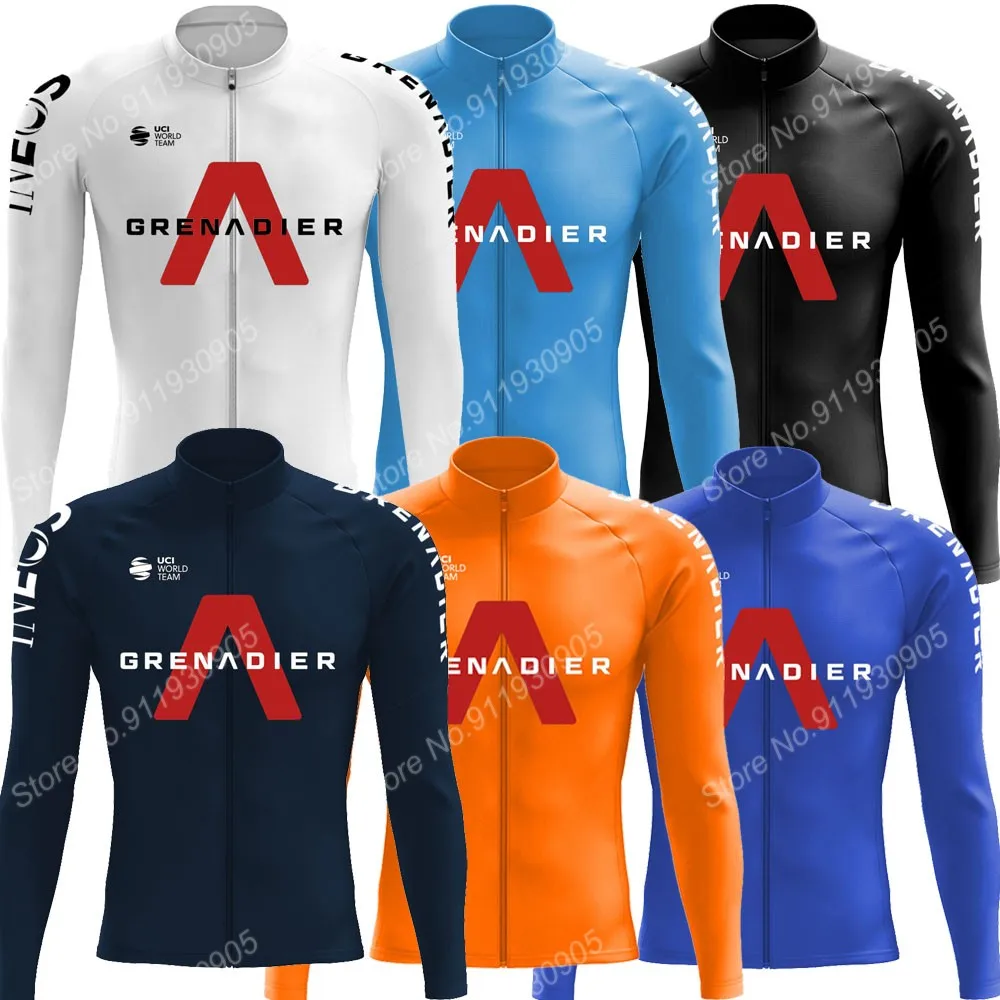 

Black White Maillot 2021 Ineos Grenadier Team Winter Cycling Jersey Long Sleeve Clothing Race Road Bike Shirts Tops MTB Uniform