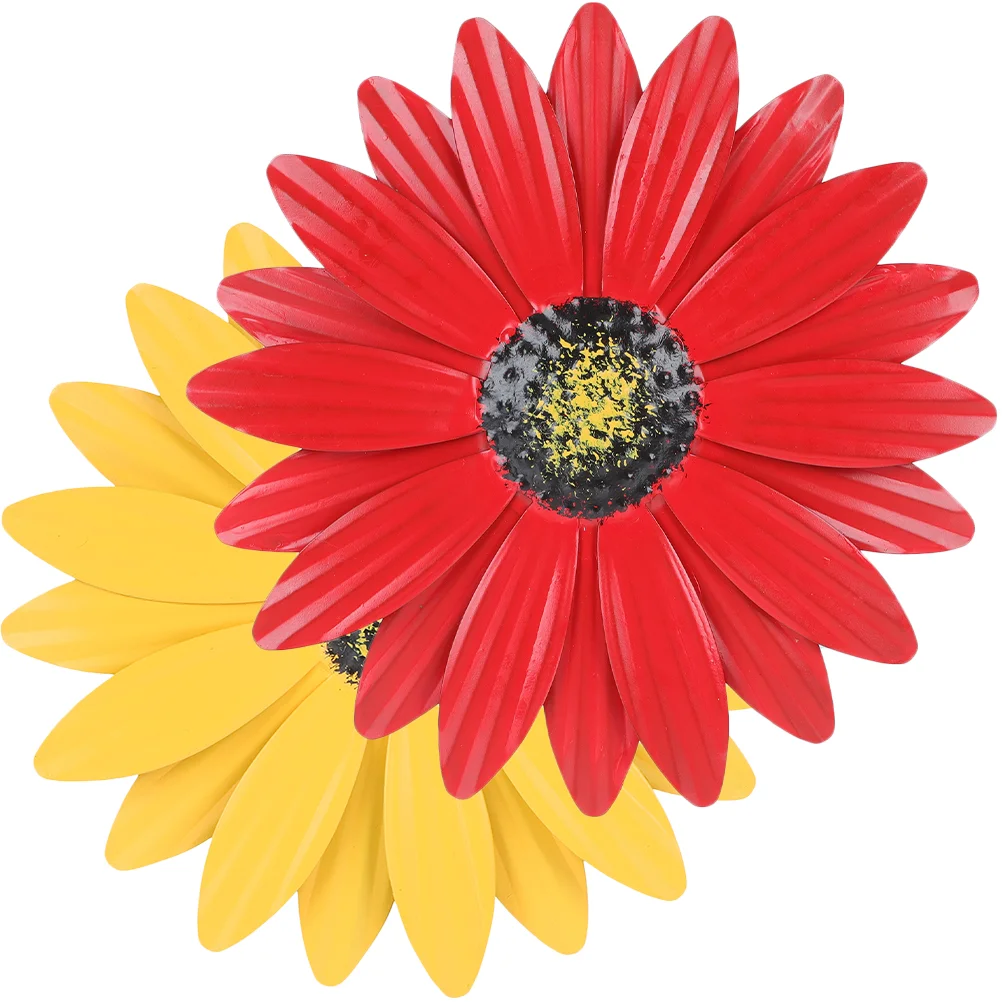 

Wall Metal Flower Hangingdecor Sculpture Iron Daisy Ornament Floral Outdoor Garden Succulent Sculptures Flowers Pendant Door