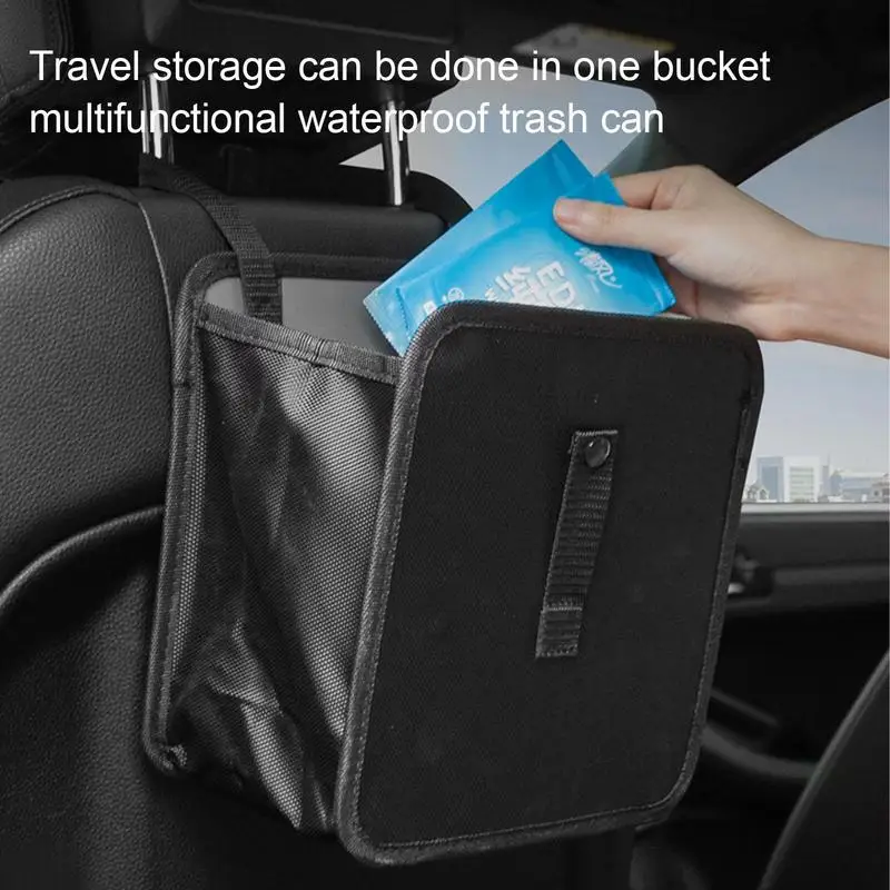 

Car Trash Can 7.5L Capacity Waterproof Oxford Cloth Car Garbage Bag Autob Universal Organizer Garbage Bag For Snacks Toys Drink