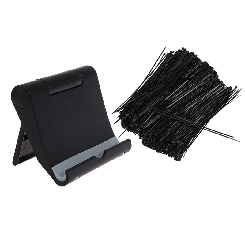 

Самоблокирующийся провод 1000 шт., 140 мм X 2 мм, застежка-молния для кабеля, 5,5 дюйма, черный и 1 регулируемая многоугловая опора для крепления Док...