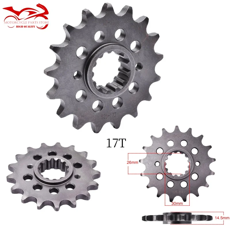 Звездочки цепи 525 17T 16T для 1000CC 1100CC 800CC 900CC Honda VF700 vFR 750 800 CB 900 1000 CBR1000 CBR1100 CB1100 VF1000