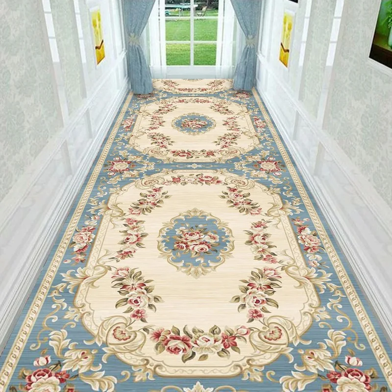 

Home Long Corridor Hallway Carpet Grid Floral Rug for Living Room Prayer Bedroom Carpets Non-slip Kitchen Mat Floor Area Rug