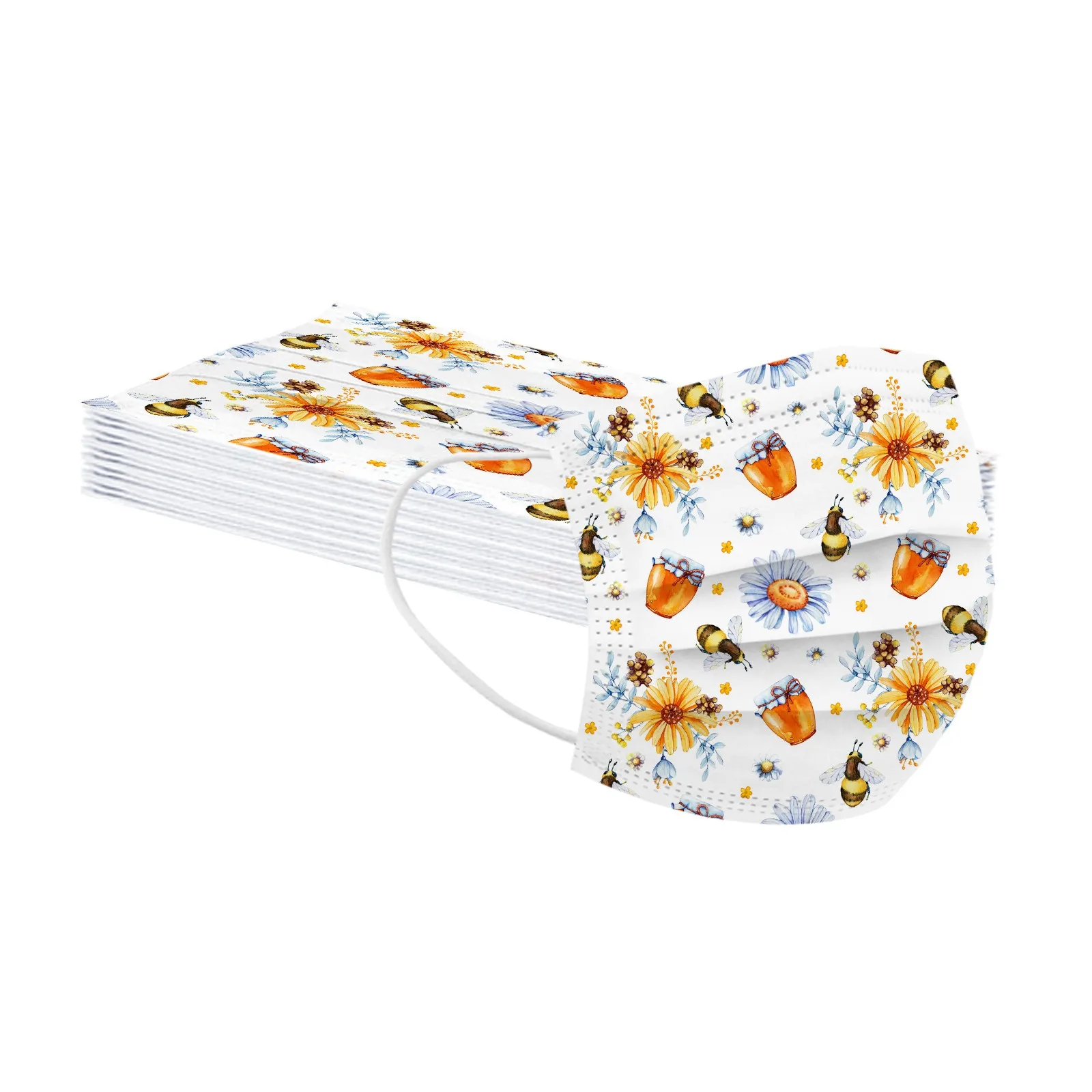 10 шт./упаковка детская маска для лица с принтом пчелы |