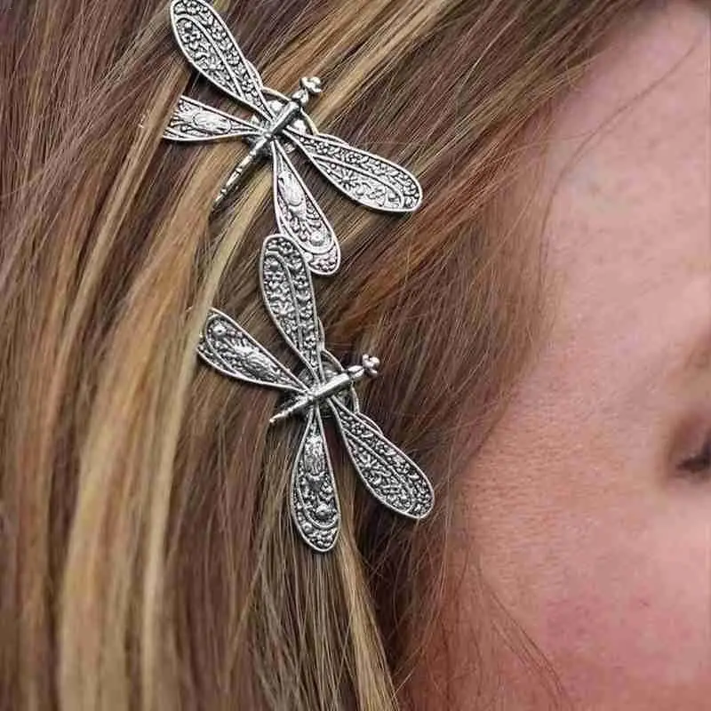 

Vintage Dragonfly Hairpins Bridal Headdress Wedding Clip Elegant Dragonfly Hair Hair Fashion Accessories Jewelry Hair S9y2