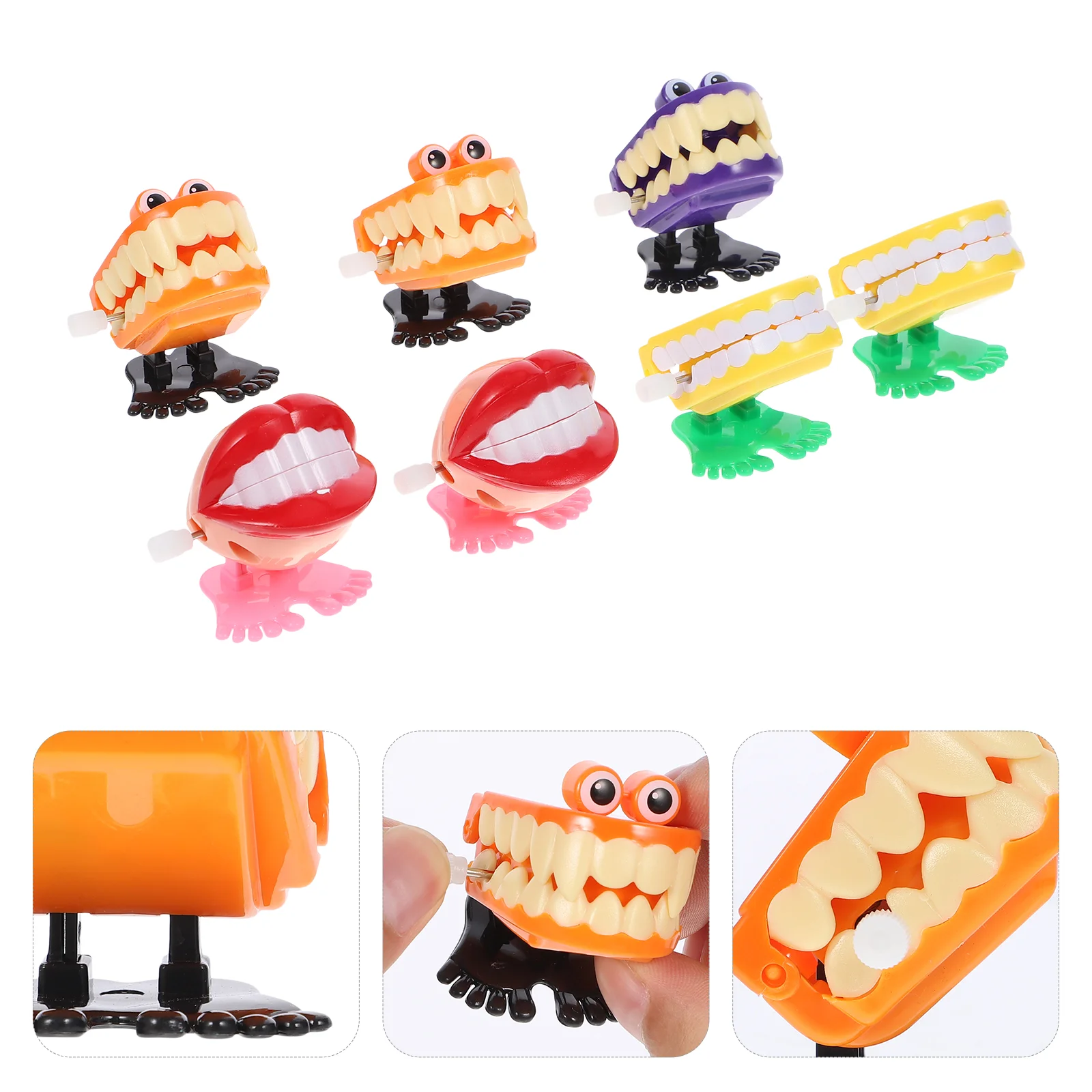 

Teethwind Upchattering Walking Kids Joke Clockworkeyes Mouth Chompinggag Bath Fakechatter Gifts Gags Windup Funny Baby Bulk