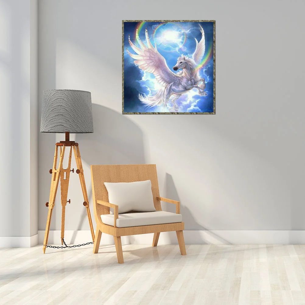 

1pc DIY 5D Winged Horse Rhinestone Embroidery Full Drill Cross Craft Pictures Drawing