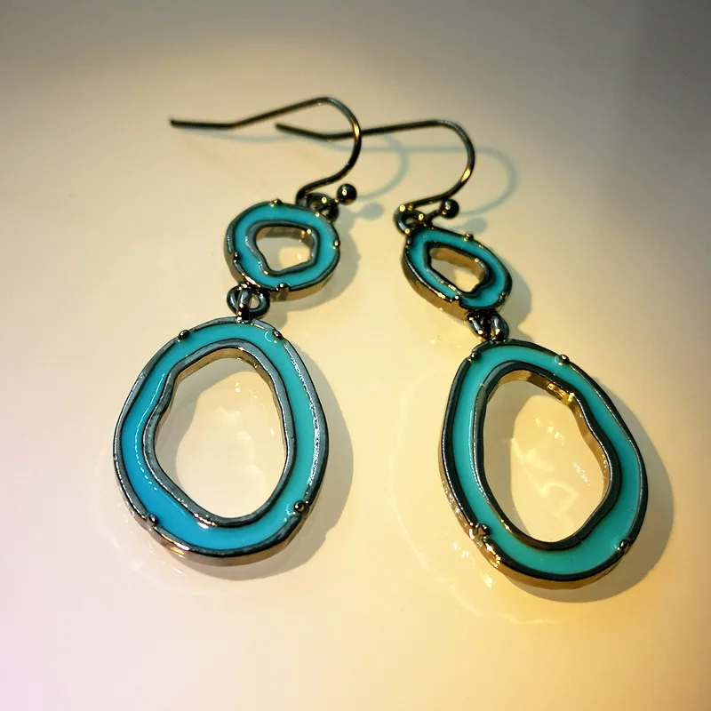 

Vintage Stone Earring Boho Brincos Jewelry Big Drop Dangle Earrings for Women