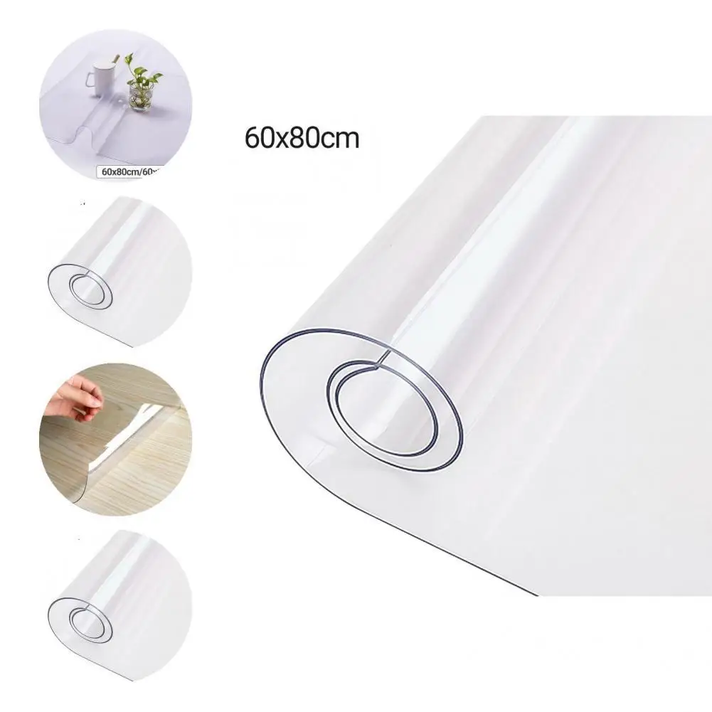 

Great Table Pad Waterproof Soft Clear PVC Table Cloth Table Cover Table Mat