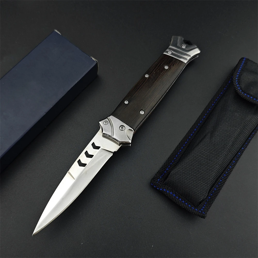 Высококачественный Тактический Складной Нож 440c Лезвие С Деревянной Ручкой Edc