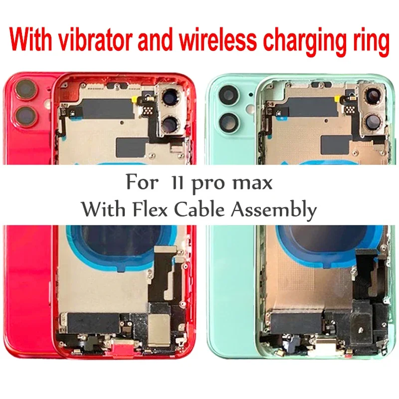 Полный корпус для iPhone 11/11Pro/ 11 Pro Max Задняя стеклянная крышка батарейного отсека