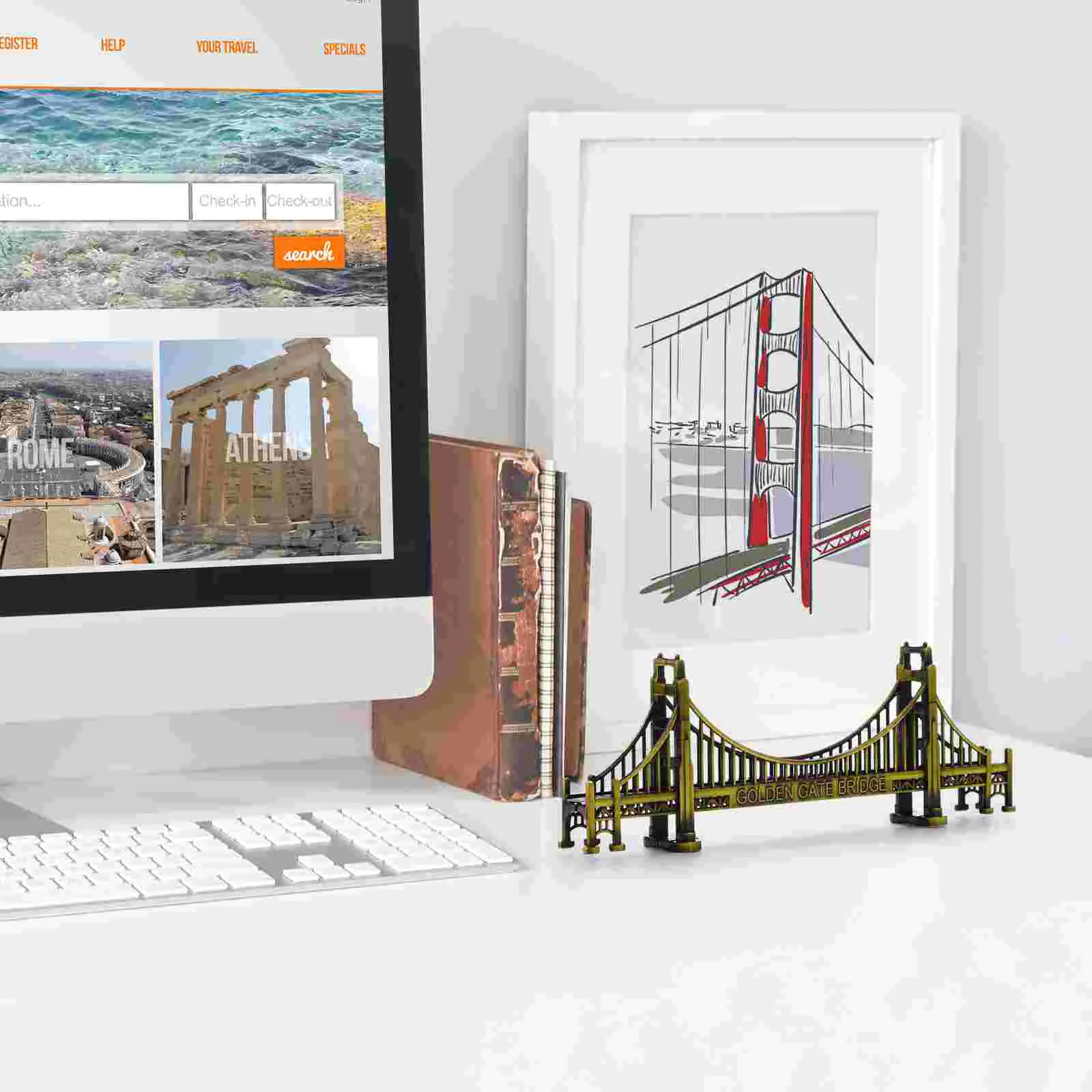 Кукольный домик мебель орнамент модель моста винтажный декор скульптура